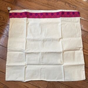 Tory Burch Large Drawsting Dust Bag with Pink Trim
